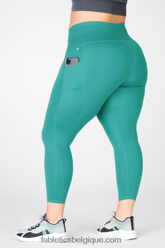 panneau brillant ultra cool à taille haute femmes Fabletics 404P0T1329 sérénité/pin doux