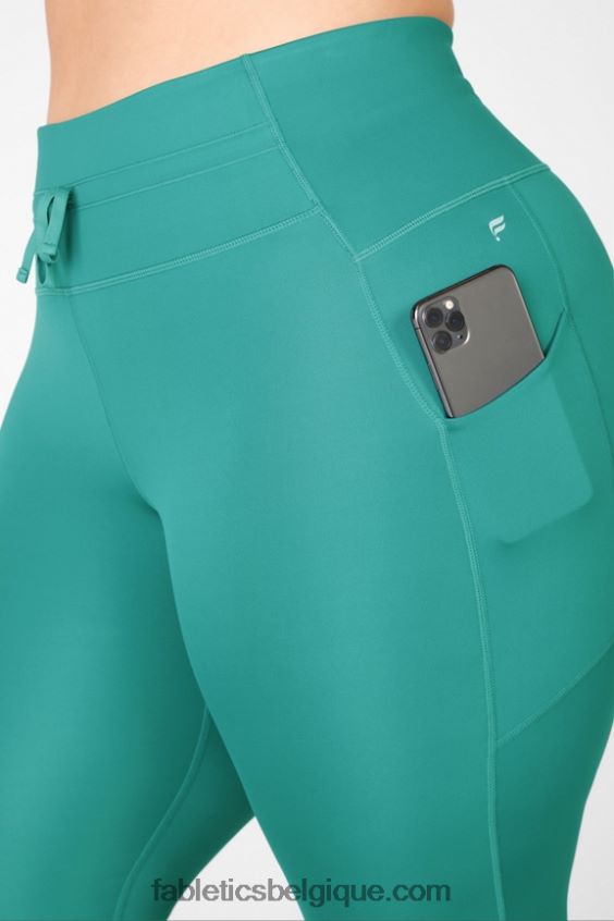 panneau brillant ultra cool à taille haute femmes Fabletics 404P0T1329 sérénité/pin doux