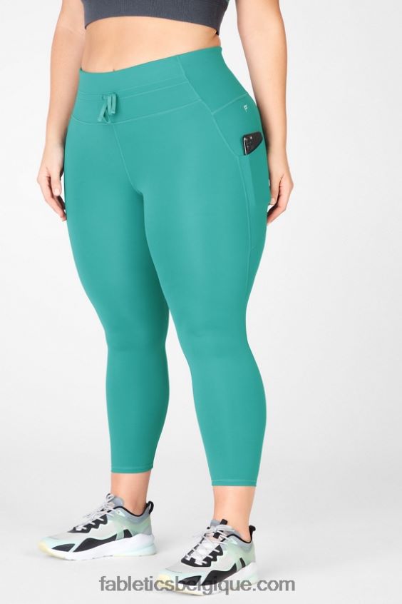 panneau brillant ultra cool à taille haute femmes Fabletics 404P0T1329 sérénité/pin doux