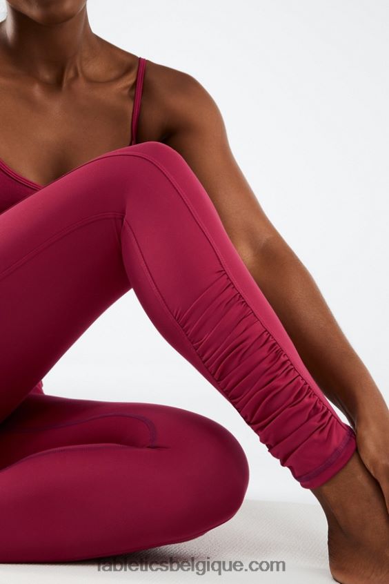 taille haute pureluxe froncé 7/8 femmes Fabletics 404P0T1292 éclat de cerise