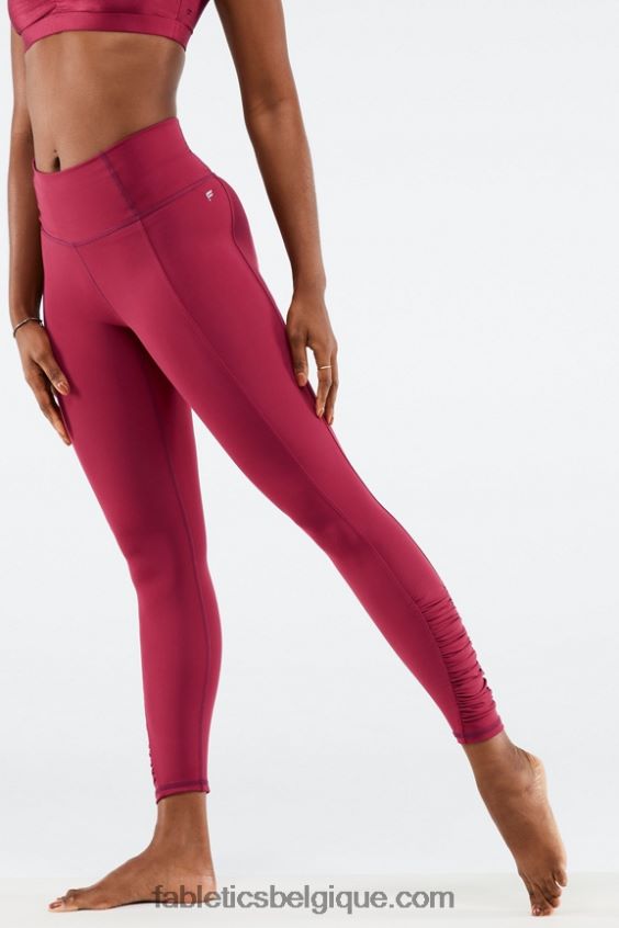 taille haute pureluxe froncé 7/8 femmes Fabletics 404P0T1292 éclat de cerise