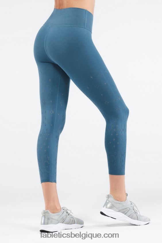 taille haute sculptknit oeillet 7/8 femmes Fabletics 404P0T1309 fer bleu