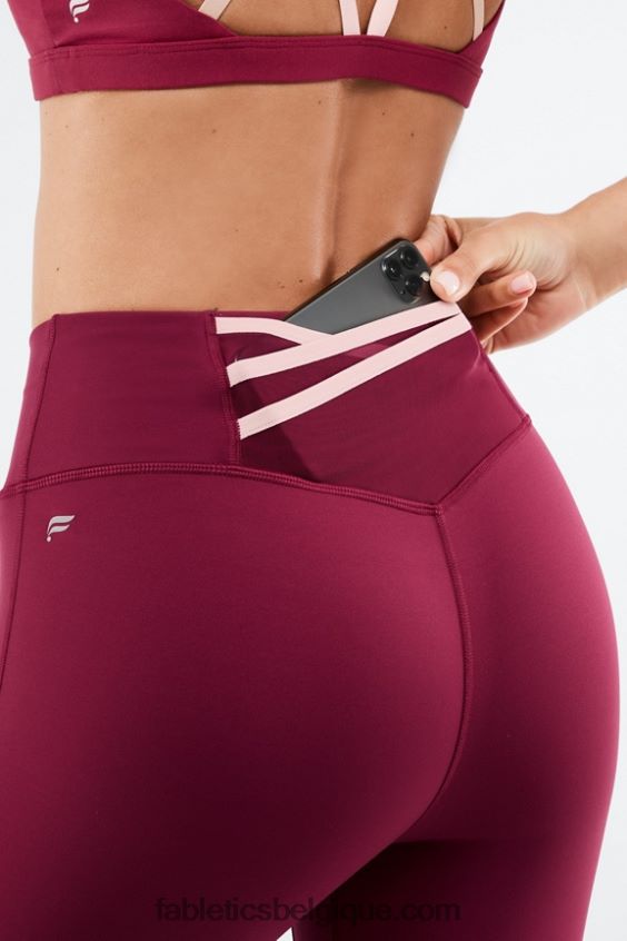 trinity motion365 legging taille haute 81 femmes Fabletics 404P0T1125 éclat de cerise/poussière rose