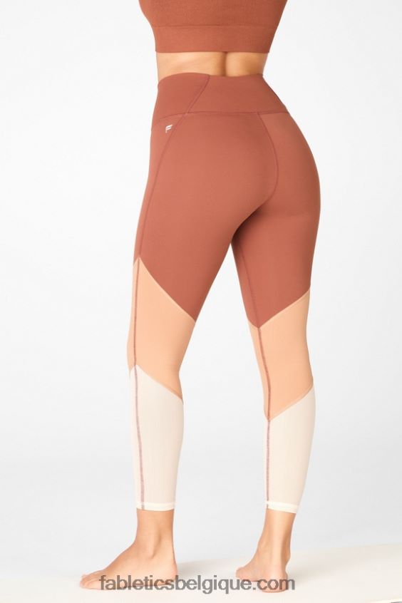 zone taille haute 7/8 femmes Fabletics 404P0T1049 acajou/driftscape/sable