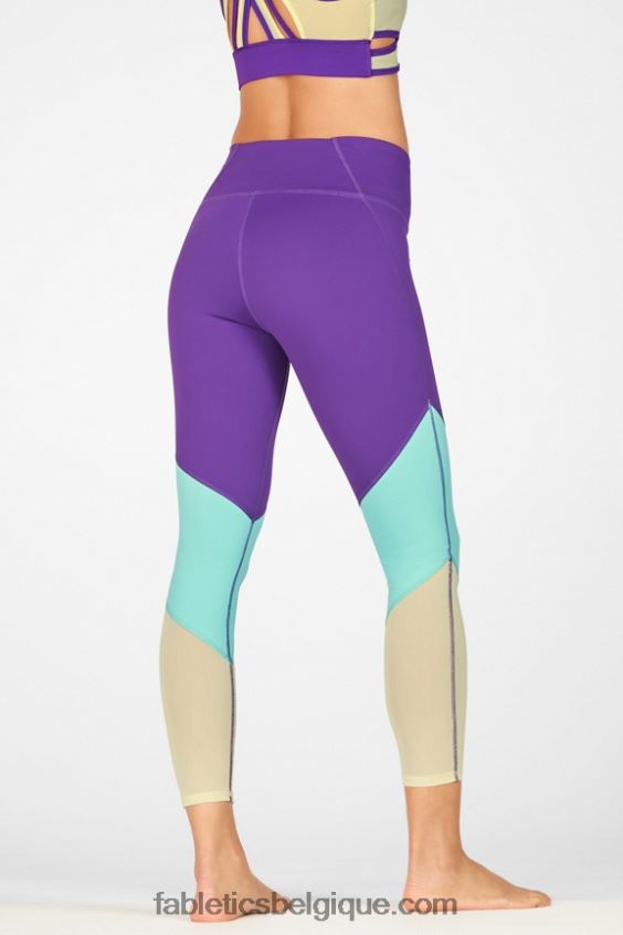 zone taille haute 7/8 femmes Fabletics 404P0T1050 baiser de baies/mer des Bermudes/crème de citron