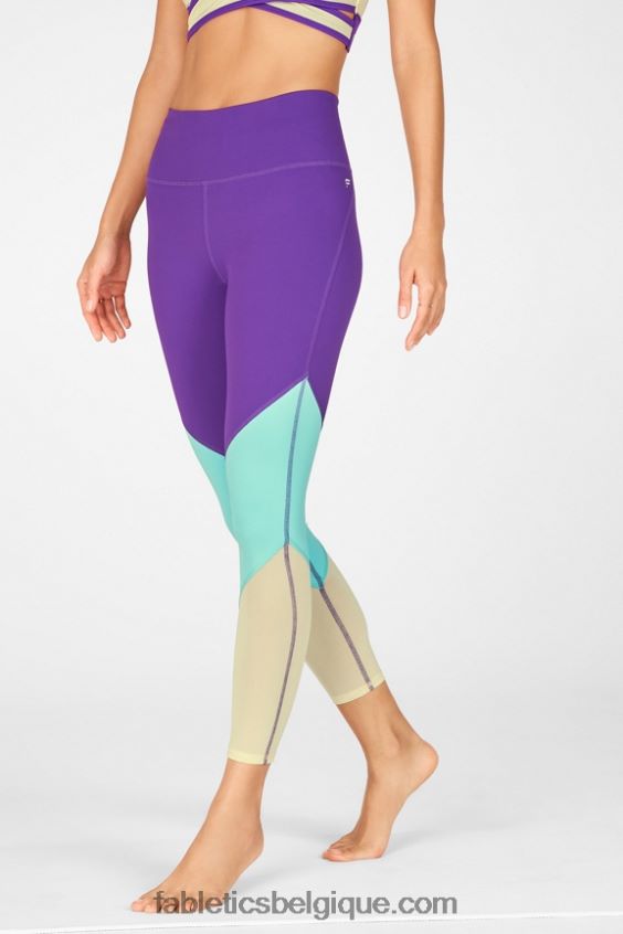zone taille haute 7/8 femmes Fabletics 404P0T1050 baiser de baies/mer des Bermudes/crème de citron