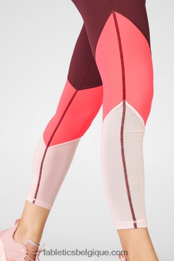 zone taille haute 7/8 femmes Fabletics 404P0T1051 rouille/rose du désert/rose nacré