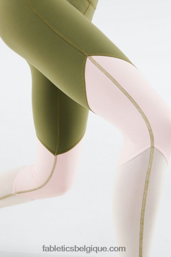 zone taille haute 7/8 femmes Fabletics 404P0T1053 eucalyptus/nuage rose/noix de coco