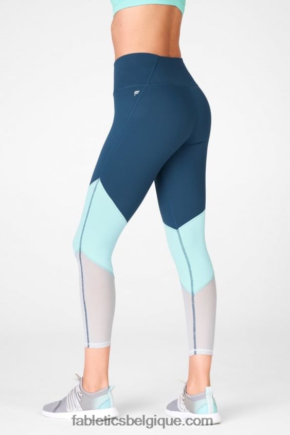 zone taille haute 7/8 femmes Fabletics 404P0T1054 nova bleue/pierre grise