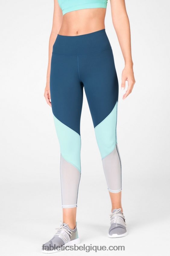 zone taille haute 7/8 femmes Fabletics 404P0T1054 nova bleue/pierre grise