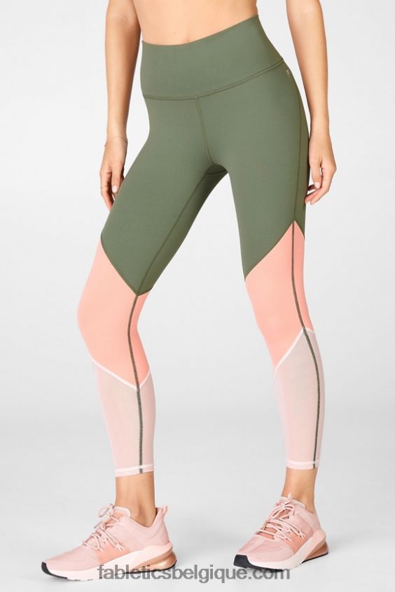 zone taille haute 7/8 femmes Fabletics 404P0T1055 safari/fleur/rose perle
