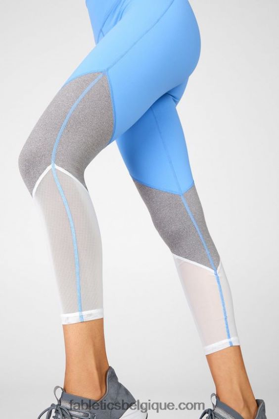 zone taille haute 7/8 femmes Fabletics 404P0T1058 marina/gris chiné/blanc