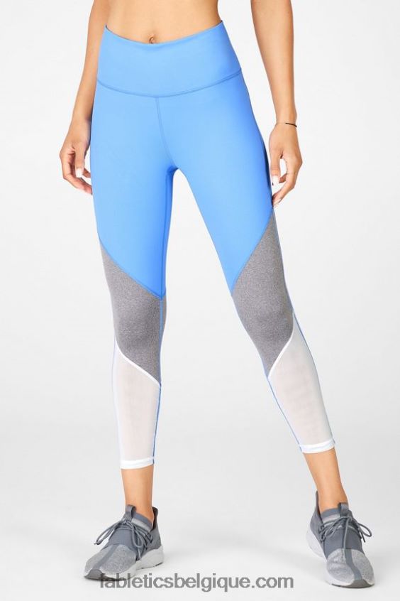 zone taille haute 7/8 femmes Fabletics 404P0T1058 marina/gris chiné/blanc