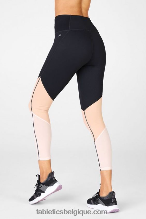 zone taille haute 7/8 femmes Fabletics 404P0T1059 noir/café ole/lait de miel