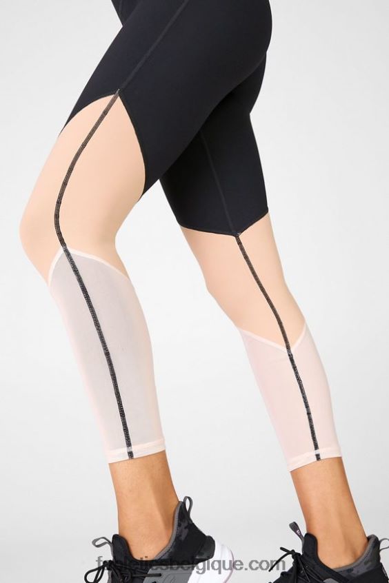 zone taille haute 7/8 femmes Fabletics 404P0T1059 noir/café ole/lait de miel