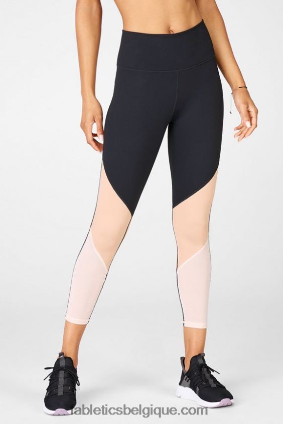 zone taille haute 7/8 femmes Fabletics 404P0T1059 noir/café ole/lait de miel