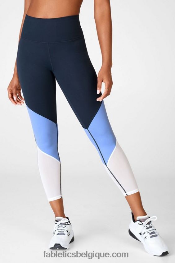 zone taille haute 7/8 femmes Fabletics 404P0T1061 tonnerre/glace saphir/blanc