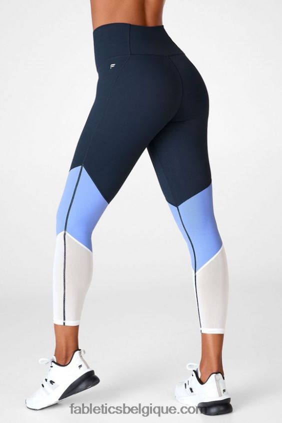 zone taille haute 7/8 femmes Fabletics 404P0T1061 tonnerre/glace saphir/blanc