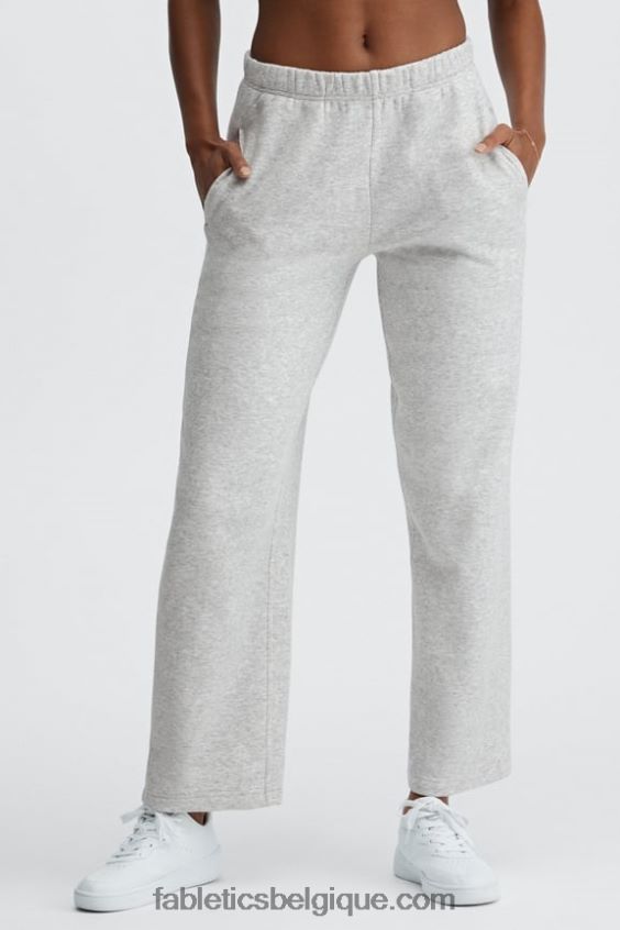 go-to pantalon de survêtement à jambe large femmes Fabletics 404P0T111 béton/soie