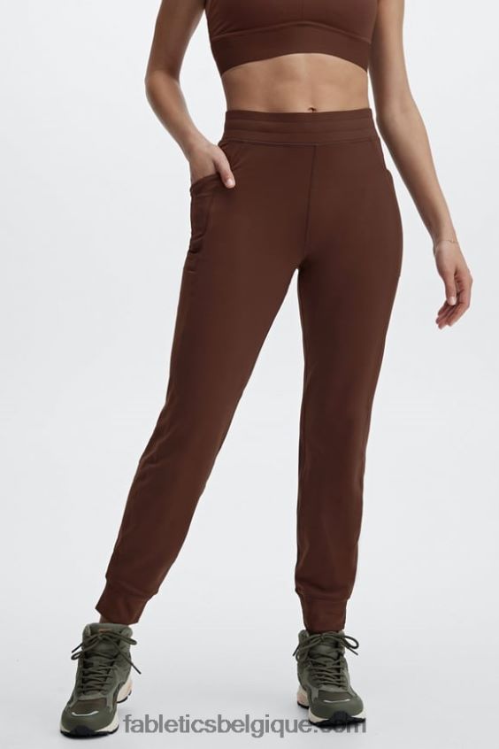 jogger de poche taille haute thermaflex femmes Fabletics 404P0T64 tonnerre/onde de cristal