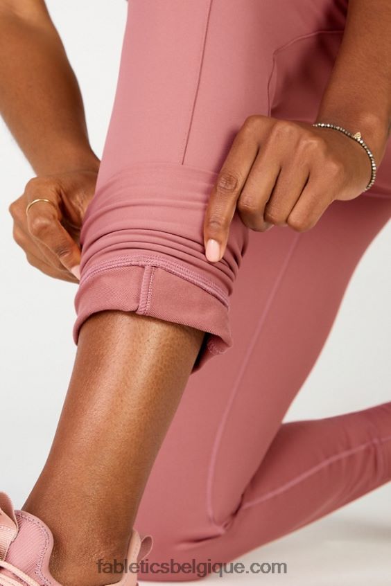 jogger de poche taille haute thermaflex femmes Fabletics 404P0T65 noir/étain