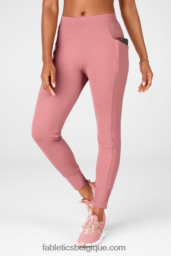 jogger de poche taille haute thermaflex femmes Fabletics 404P0T65 noir/étain