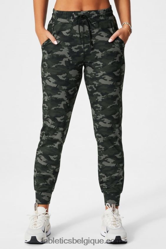 jogger performant à taille haute femmes Fabletics 404P0T38 châtaigne/gaïa/zeste