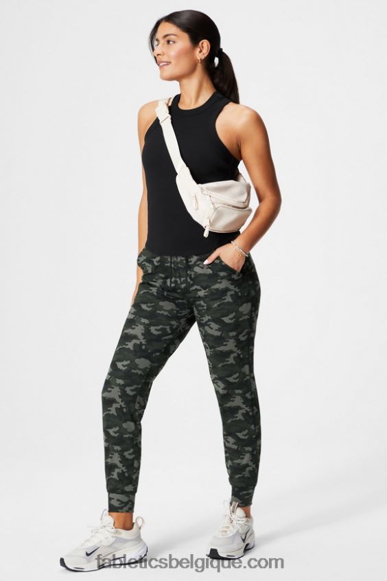 jogger performant à taille haute femmes Fabletics 404P0T38 châtaigne/gaïa/zeste