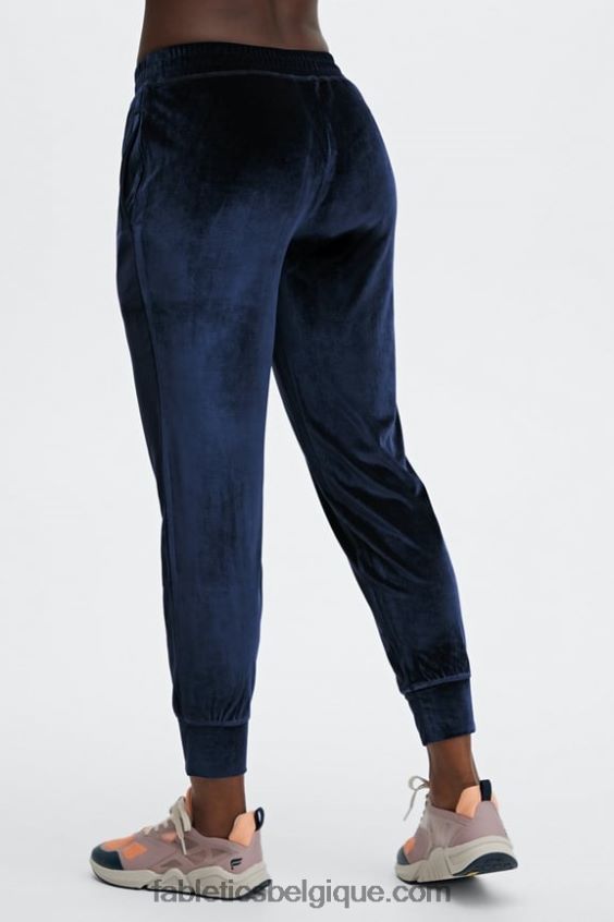 jogging en velours de luxe femmes Fabletics 404P0T147 punch pervenche/vert gazon
