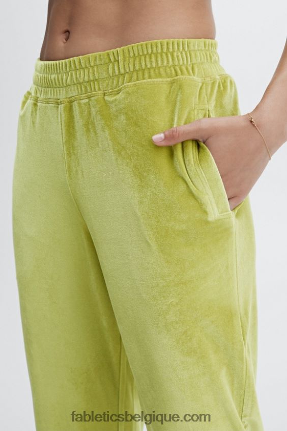 jogging en velours de luxe femmes Fabletics 404P0T149 pivoine blanc doux/marine