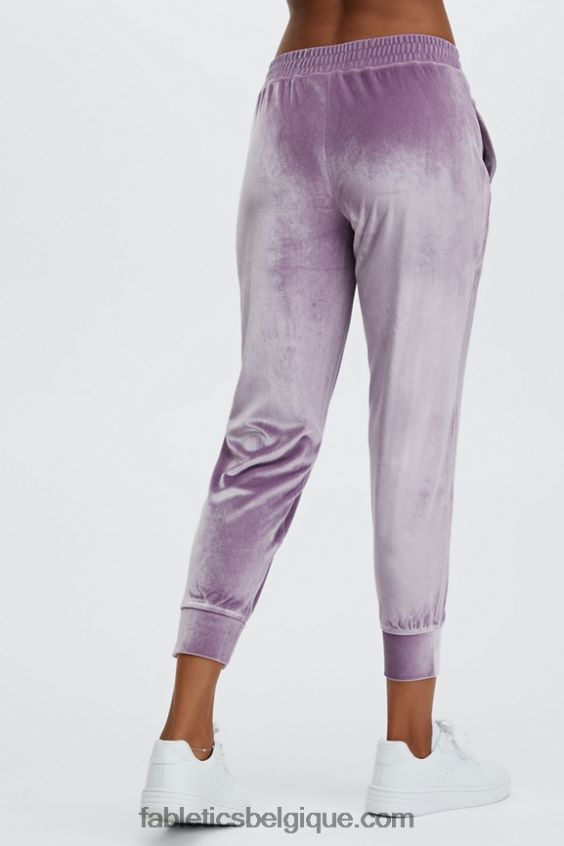 jogging en velours de luxe femmes Fabletics 404P0T150 punch olive/rose délavé