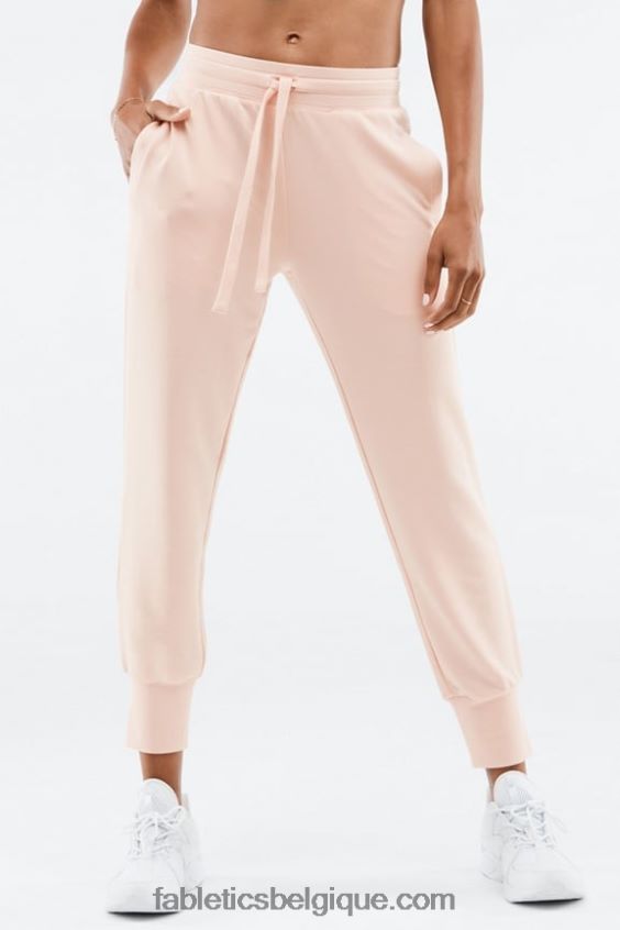 jogging éponge de luxe 3 femmes Fabletics 404P0T25 indigo délavé/blanc