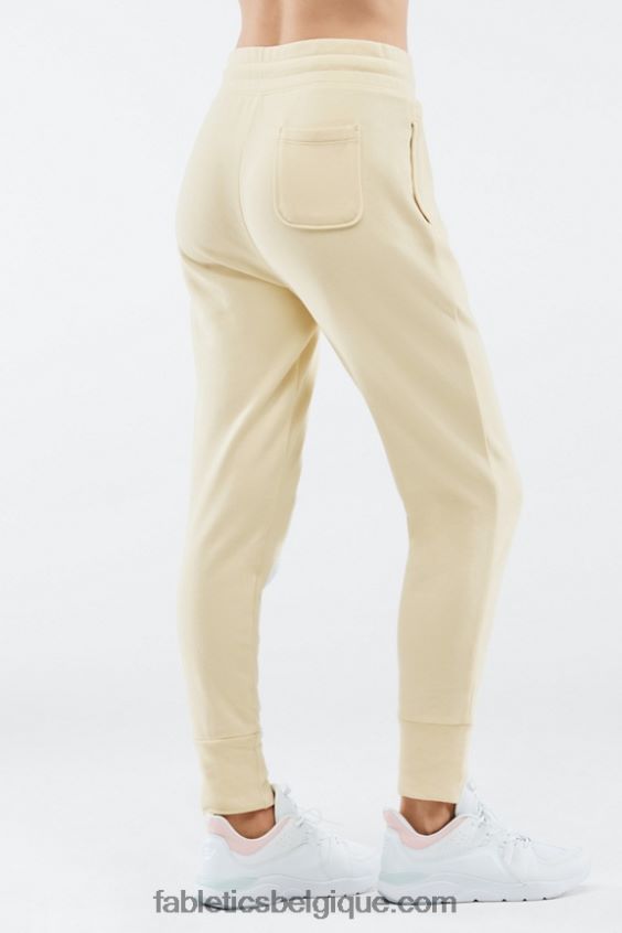jogging éponge de luxe 4 femmes Fabletics 404P0T29 cyan foncé/avoine