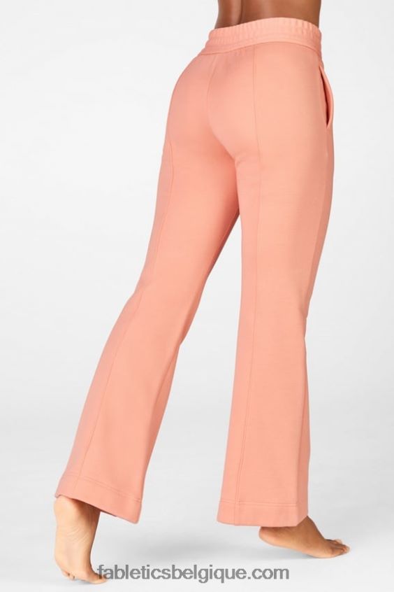 jogging évasé femmes Fabletics 404P0T138 orange passion/argent réfléchissant