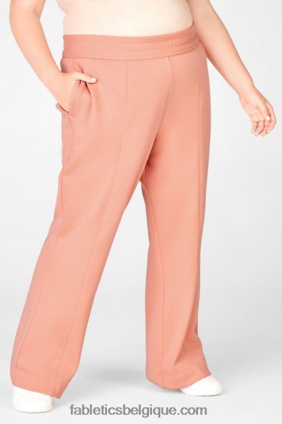 jogging évasé femmes Fabletics 404P0T139 noir/argent réfléchissant