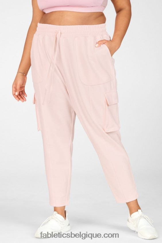 pantalon cargo en nyla femmes Fabletics 404P0T206 rugissement/rose vif