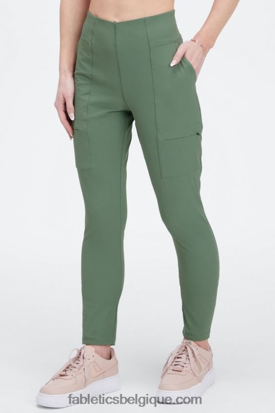 pantalon cargo hybride femmes Fabletics 404P0T114 désert/pierre bleue