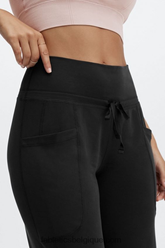 pantalon à cordon de serrage en maille élégante femmes Fabletics 404P0T153 marine collégiale/blanc classique