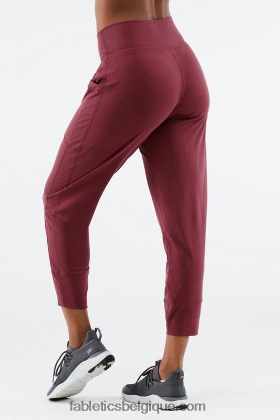 pantalon à cordon de serrage en maille élégante femmes Fabletics 404P0T157 ultraviolet/écorce de saule