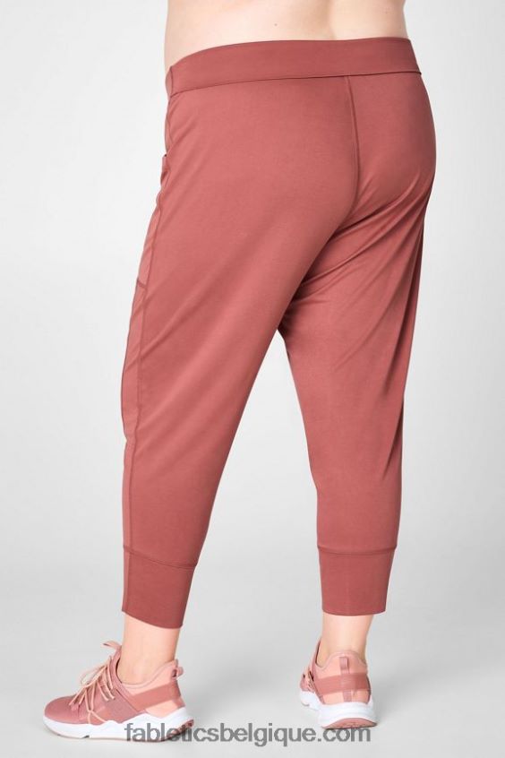 pantalon à cordon de serrage en maille élégante femmes Fabletics 404P0T160 soleil de l\'après-midi/crème au beurre rose