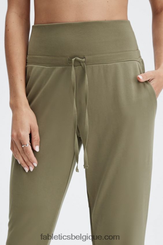 pantalon à cordon de serrage en tricot éco-élégant femmes Fabletics 404P0T100 logo terrazzo/réfléchissant