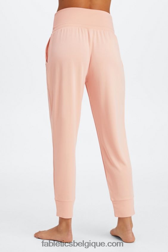 pantalon à cordon de serrage en tricot éco-élégant femmes Fabletics 404P0T98 coque souple/logo réfléchissant