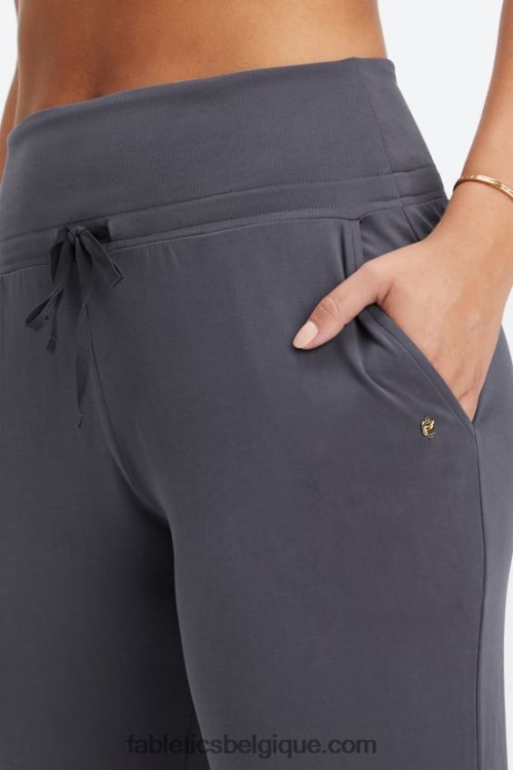 pantalon à cordon de serrage en tricot éco-élégant femmes Fabletics 404P0T99 évasion de l\'île/logo réfléchissant
