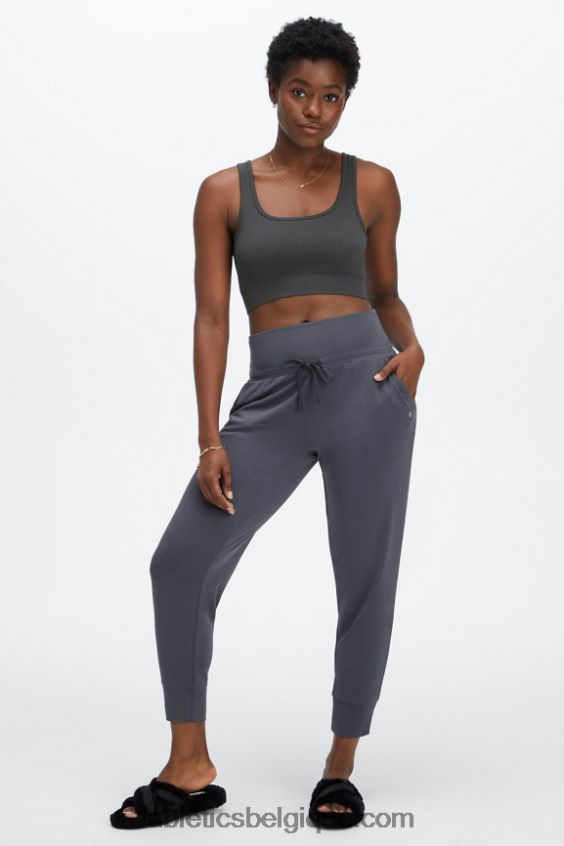 pantalon à cordon de serrage en tricot éco-élégant femmes Fabletics 404P0T99 évasion de l\'île/logo réfléchissant