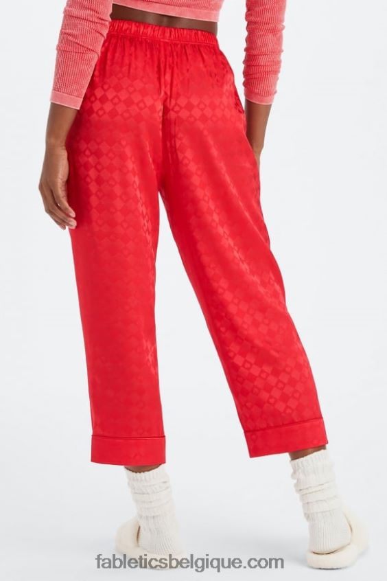 pantalon court ecosatin femmes Fabletics 404P0T49 nectar d\'orange/évasion des îles/argent réfléchissant