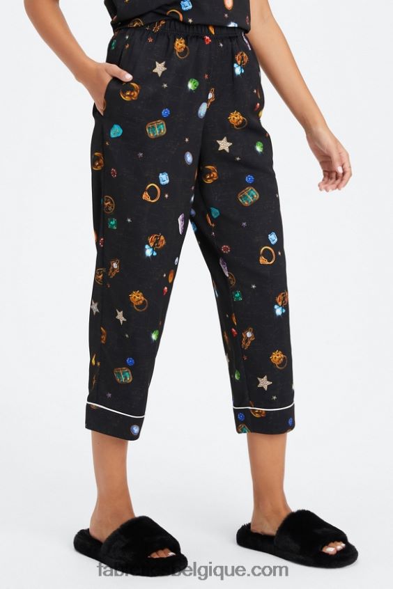 pantalon court ecosatin femmes Fabletics 404P0T52 porte-bonheur/aigrette