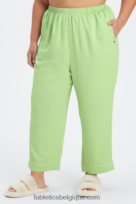 pantalon court ecosatin femmes Fabletics 404P0T54 wasabi/aigrette