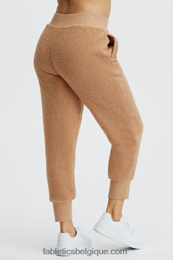 pantalon de jogging teddy luxe femmes Fabletics 404P0T181 automne/avoine
