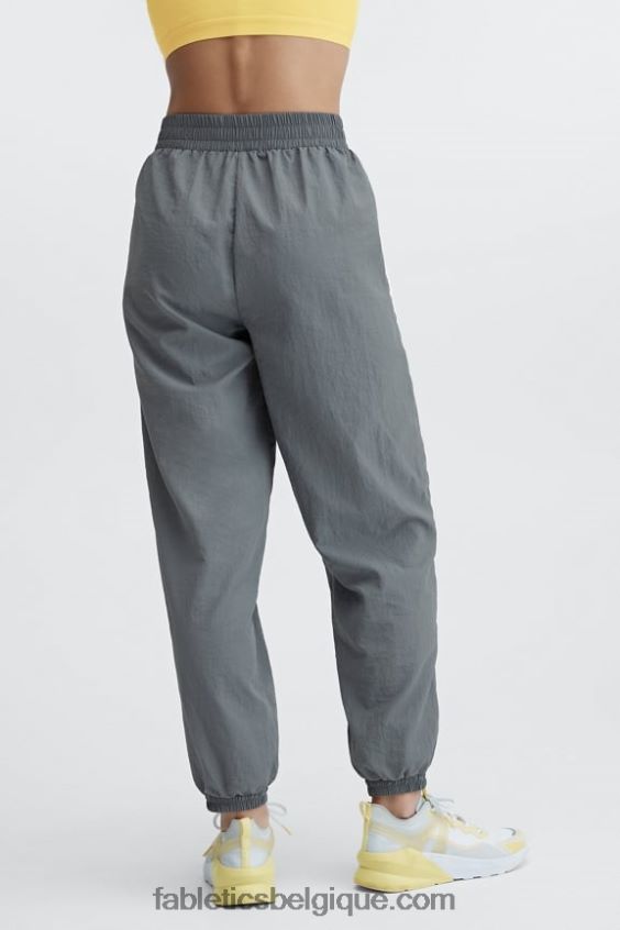 pantalon de survêtement bicolore kickback femmes Fabletics 404P0T127 prune sucrée/pois noirs