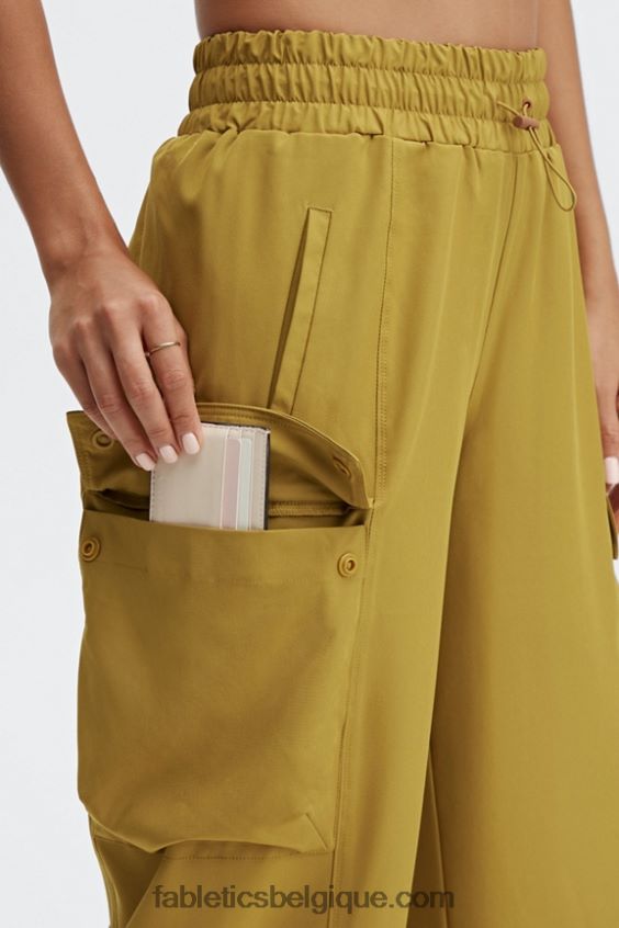 pantalon de survêtement cargo eleanor femmes Fabletics 404P0T176 gris minéral/rouge fraise